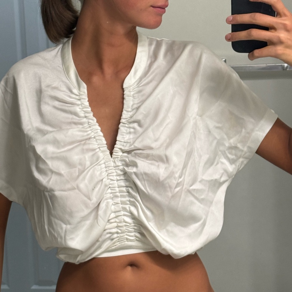 DO+BE white silk blouse